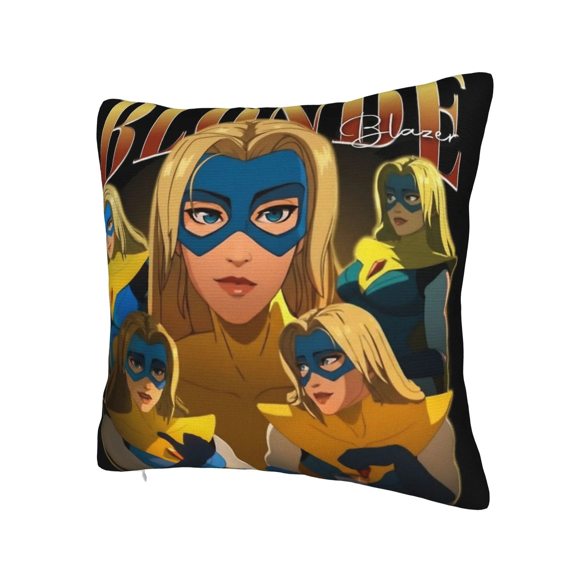 Decorative Pillow Cover Blonde Blazer Dispatch Game Vintage 90s  Merchandise Home  Pillow Case Cover Zipper Multiple Sizes