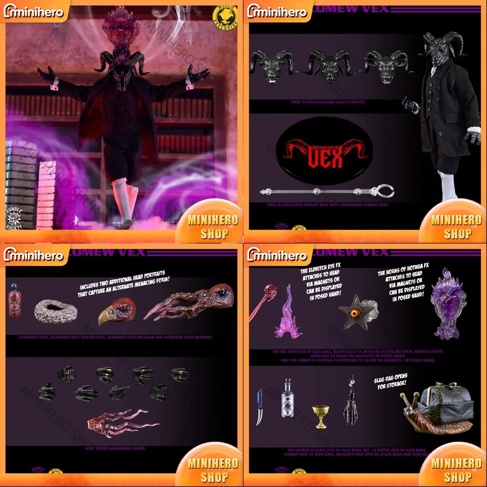 

In Stock Mezco One 12 Collective Rumble Society Bartholomew Vex Action Figure Toy Collectible for Adults Kids Robot Model