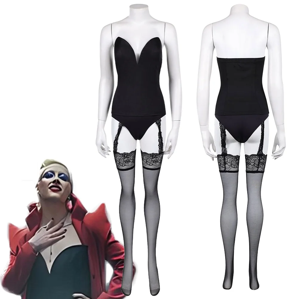 

Movie TV Sandmen Cosplay Ethel Cripps Black Top Pants Clothing Female Adult Party Roleplay Women Carnival Costume Suits Outfit