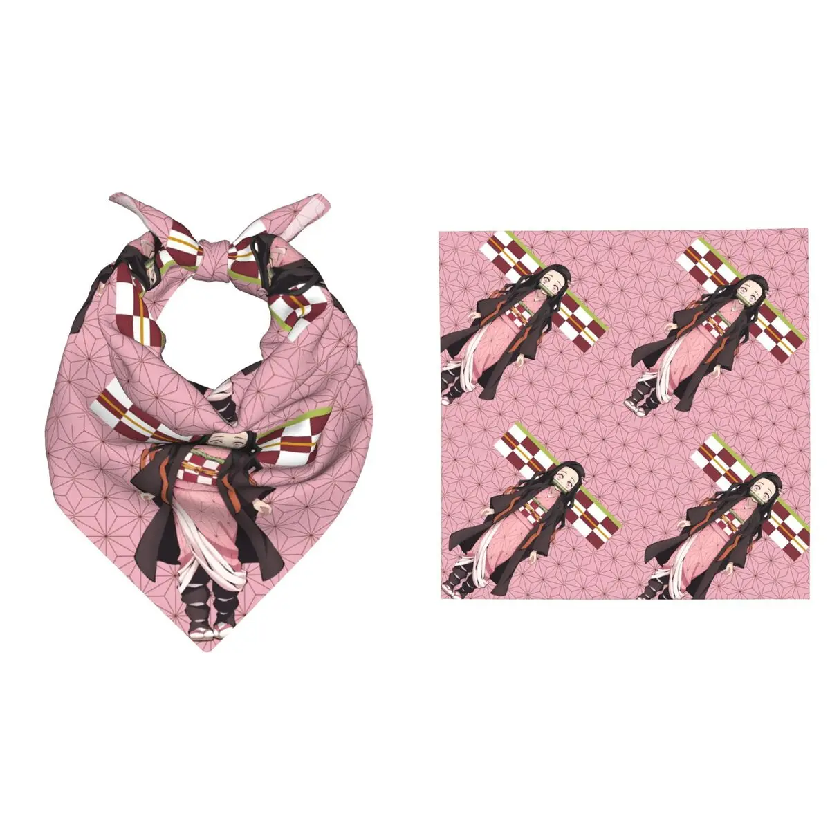 D-Demons Slayers Bandana Hip-hop Wrist Accessory Kimetsus No Yaibas Cartoon Triangle Scarf Weddings Headband Face Scarf Cover