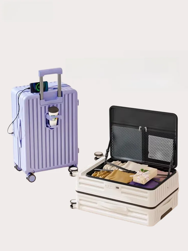 carthello-クロコダイルブランド大容量荷物バッグ女性用-2026-新しい厚みのある旅行スーツケースサイドオープニングカバー