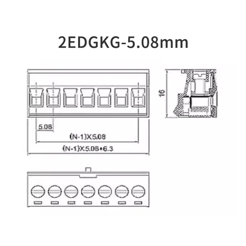 (1 sztuka) 2EDGKG 5.08mm listwa zaciskowa PLC PCB dla Siemens S7-200 1200SMART indywidualny uchwyt otworu (blok zaciskowy) 2P ~ 20P