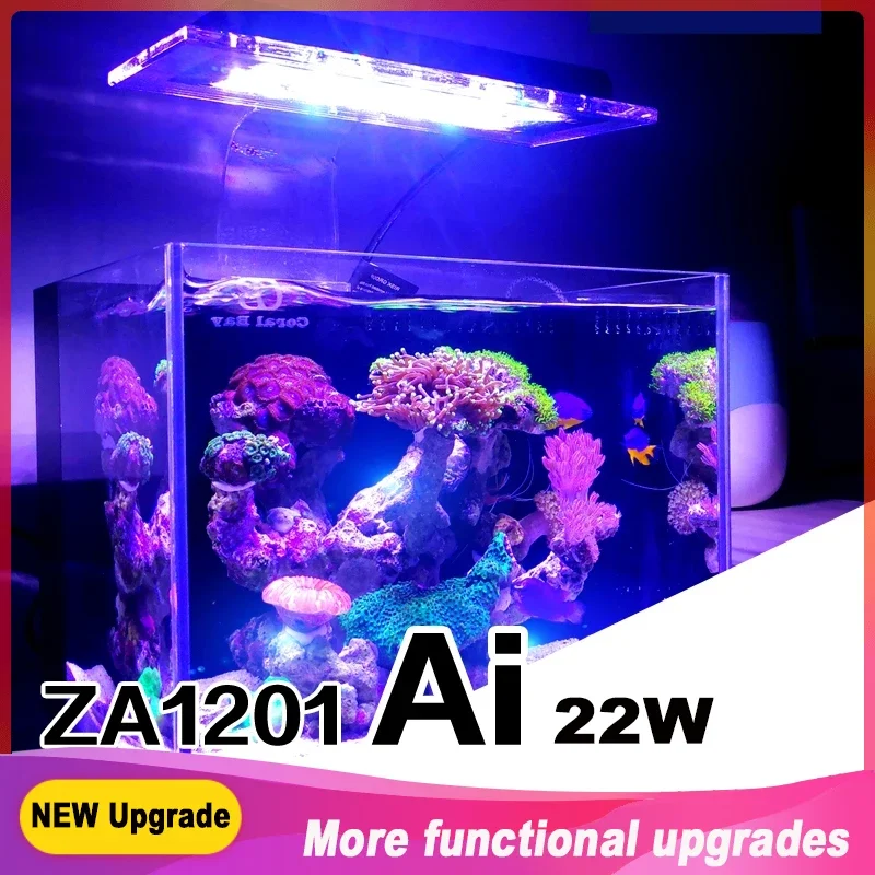 

Zetlight AQUQ WIFI LED ZA1201AI Коралловая лампа с полным спектром морской воды через освещение управления через приложение. SPS LPS LE