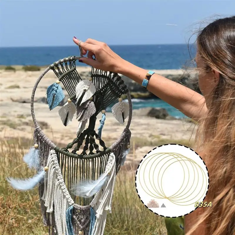 

6Pcs 12Inch Metal Rings For Crafts Centerpiece With Stand,Metal Hoops For DIY Wall Hanging Crafts Metal Rings Birthday