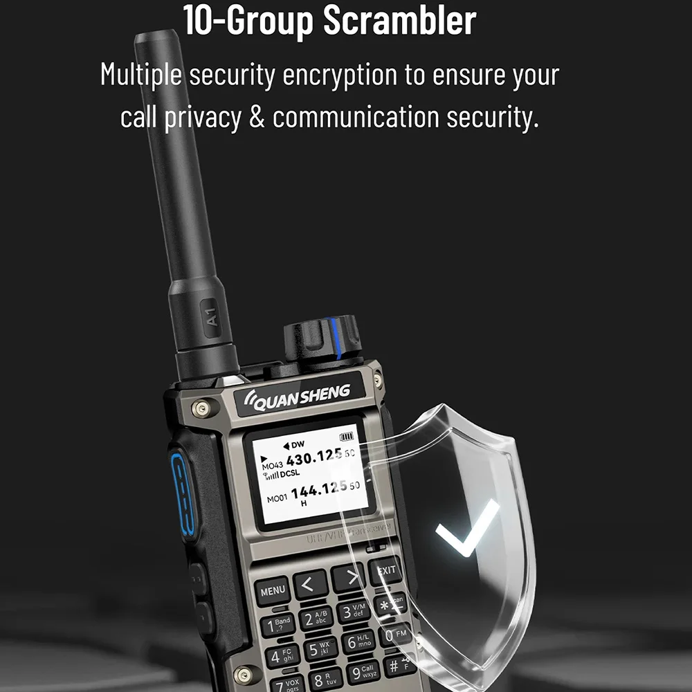 Quansheng UV-K1(8) شريط هوائي لاسلكي تخاطب تردد لاسلكي نسخة من النوع C شحن متعدد الموجات UHF VHF هام راديو