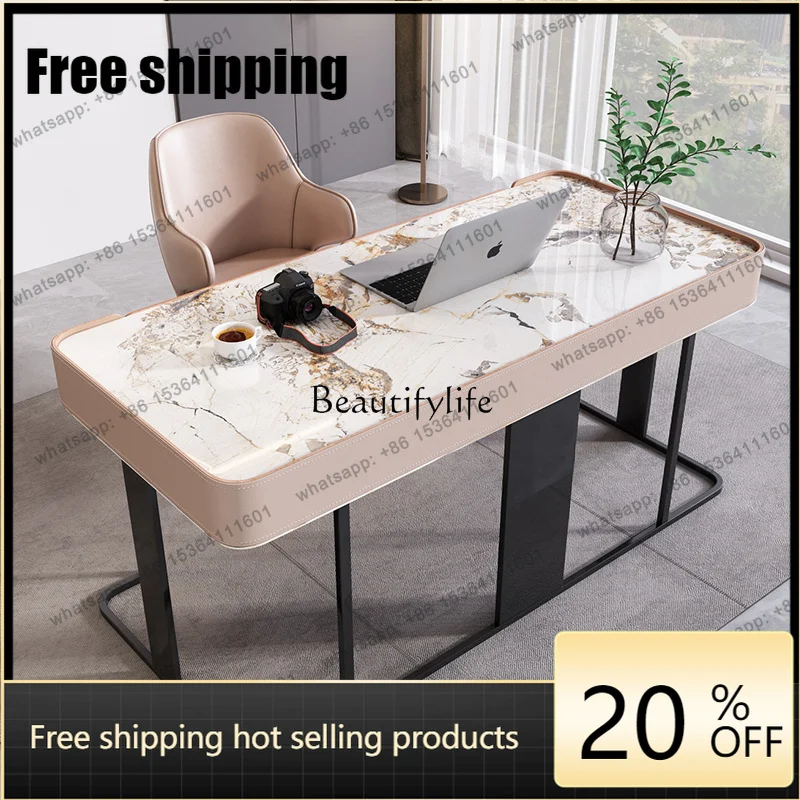 X4 Slate desk Italian light luxury design modern simple desk minimalist study furniture