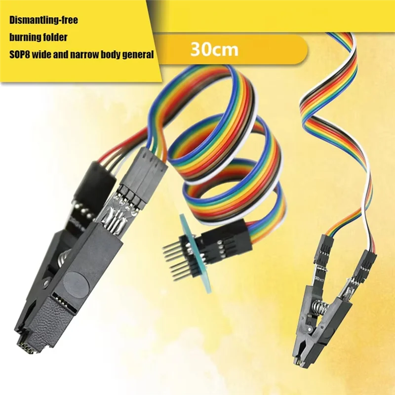 In-Circuit Programming Clip SOIC8 SOP8 Test For EEPROM 25CXX/24CXX/93CXX USB Programmer Support For TL866CS TL866A EZP2010