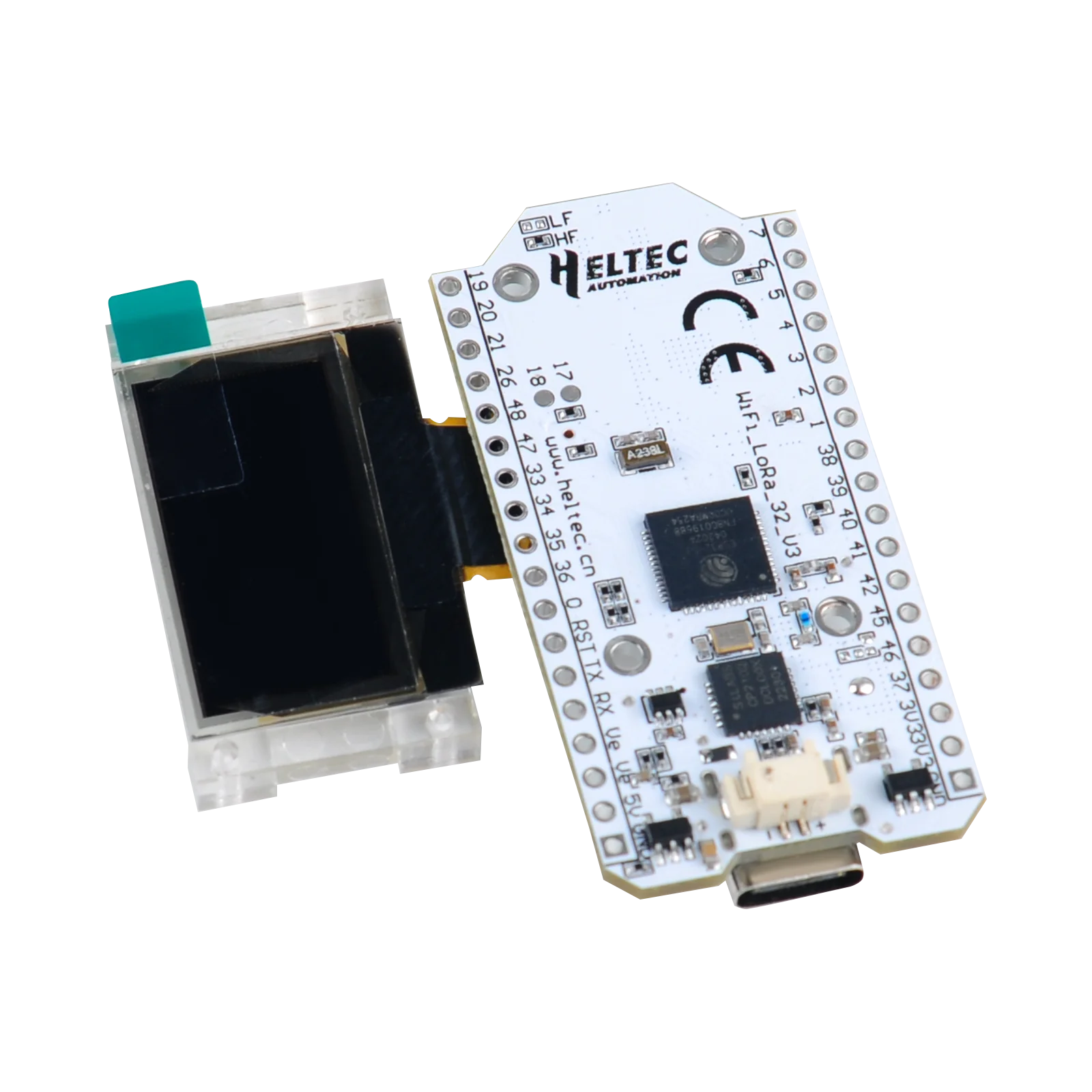 HTIT-WB32LA V3 ESP32 SX1262 915MHz Wireless BT Board 0.96 OLED Display Module for Meshtastic IoT PC Peripherals Tool Kit