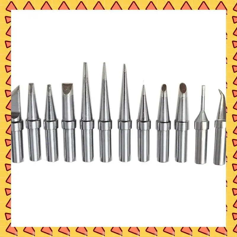 

A008 12 Piece Replacement Soldering Iron Silver Red Copper For Weller WE1010NA WES51 WESD51 PES51 WEP70 Soldering Tips