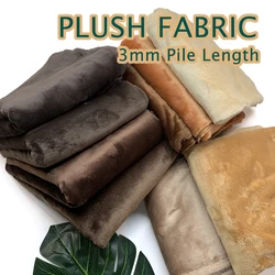 3mm Crystal Super Soft Plush Fabric Doll Fabric 100% Polyester Comfortable And Soft Environmentally Friendly Fabric 45x50cm