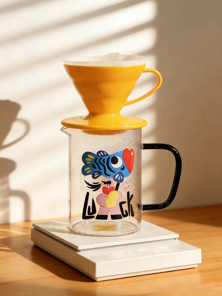 Edición Limitada Año del Caballo HARIO V60, Taza de Filtro de Resina, Set de Preparación Manual de Cé Masada, Herrentas ...