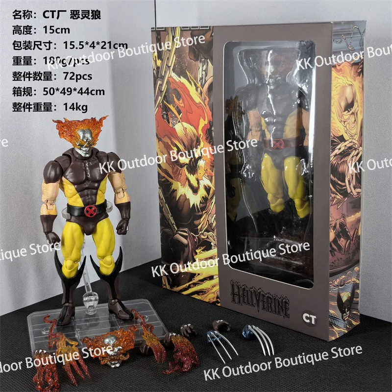 재고 있음 Ct Toys 헬버린 울버린 피규어 마펙스 096 138 엑스맨 애니메이션 액션 피규어 피규어네이션 스태츄 모델 맞춤형 선물 장난감