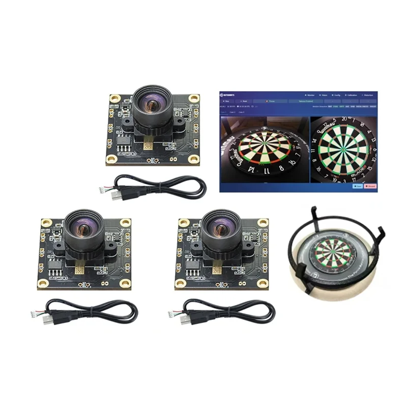 

A25P Compact OV9732 3-Pack Camera Modules For Autodarts Io, 100° Wide View, 1280X720 30Fps, PCB Size 32X32mm