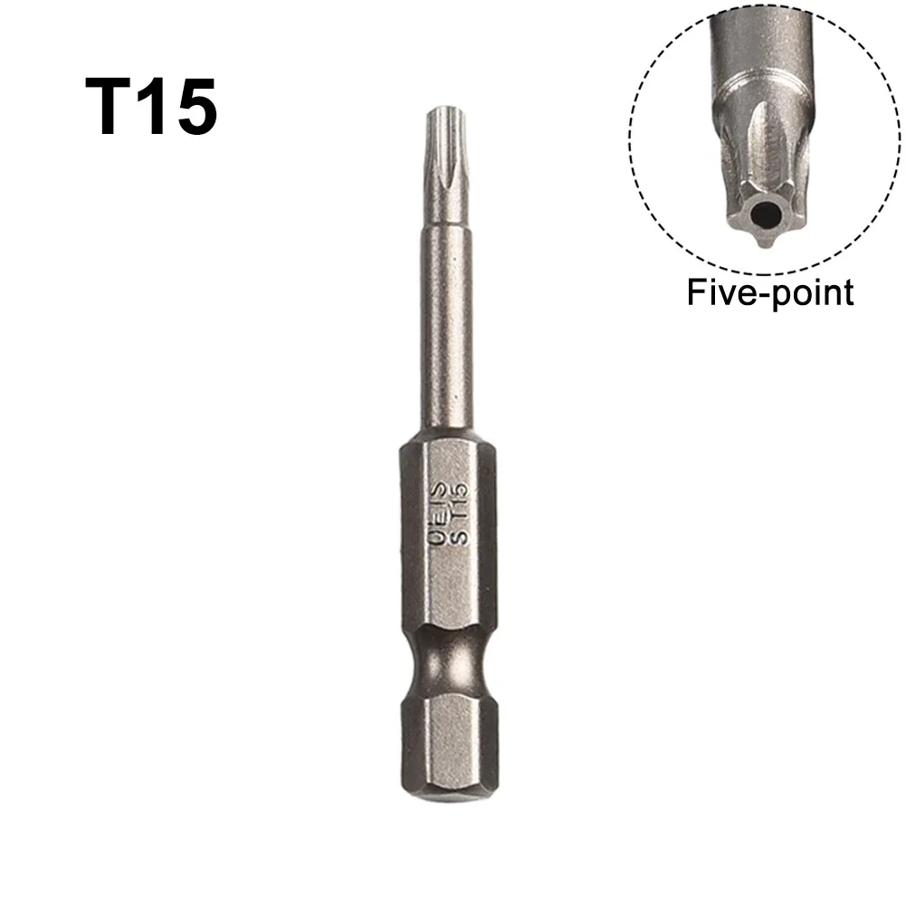 For Electronics Five-point Torx Bit Hex Shank Bit Multiple Torx Sizes Versatile Applications Abrasion Resistant Alloy Steel