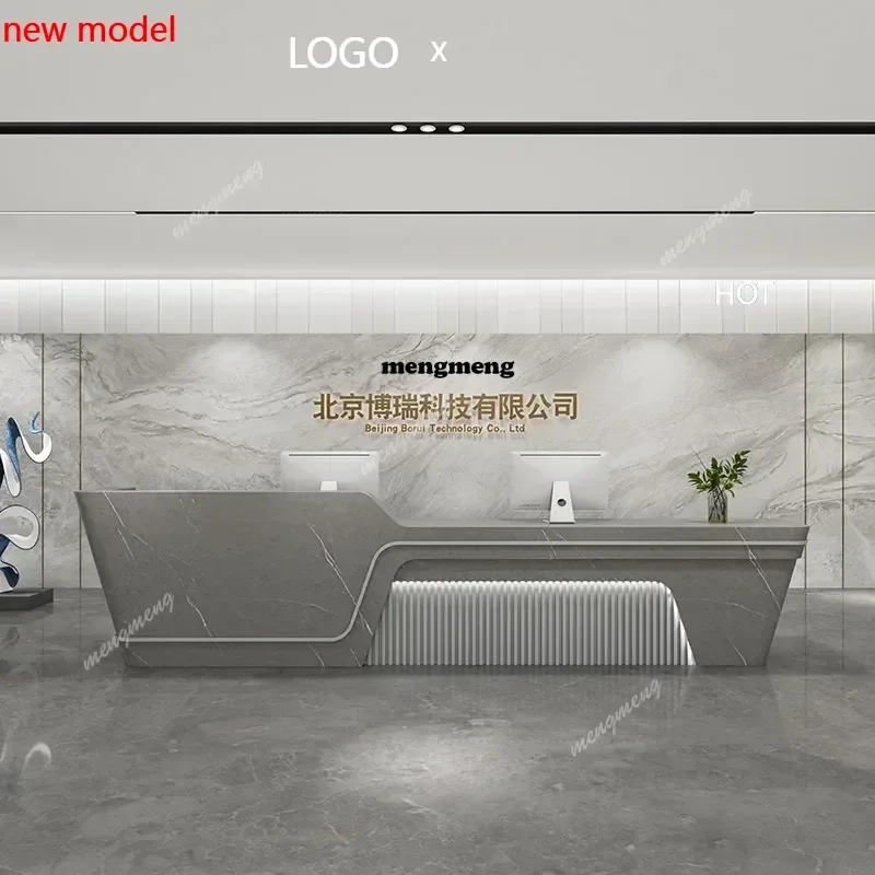 H132 Organizers Counter Modern Reception Desk Luxury Standing Podium Cabinet Reception Desk Lectern Comptoire Accueil Home Furni