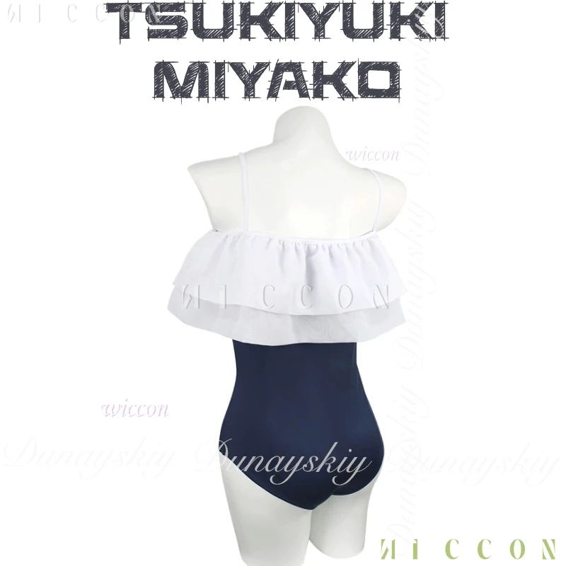 Halloween Costume Blue Archive Game Tsukiyuki Miyako Cosplay The RABBIT1 With The Dark Swimsuit With Carnival Outfit Adulto