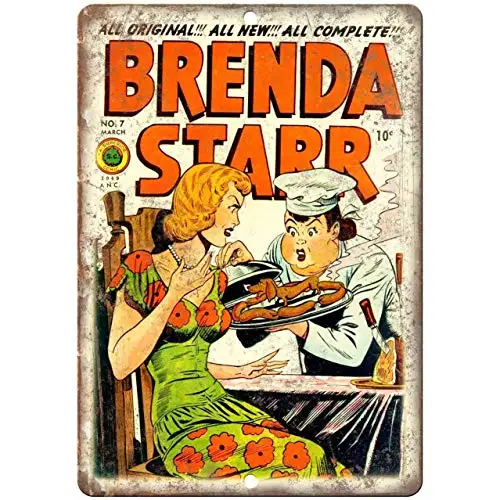 Brenda Starr Vitage Comic Superior Cover Reproduction J249 Wall Poster Tin Sign Vintage BBQ Restaurant Dinner Room Cafe Shop De