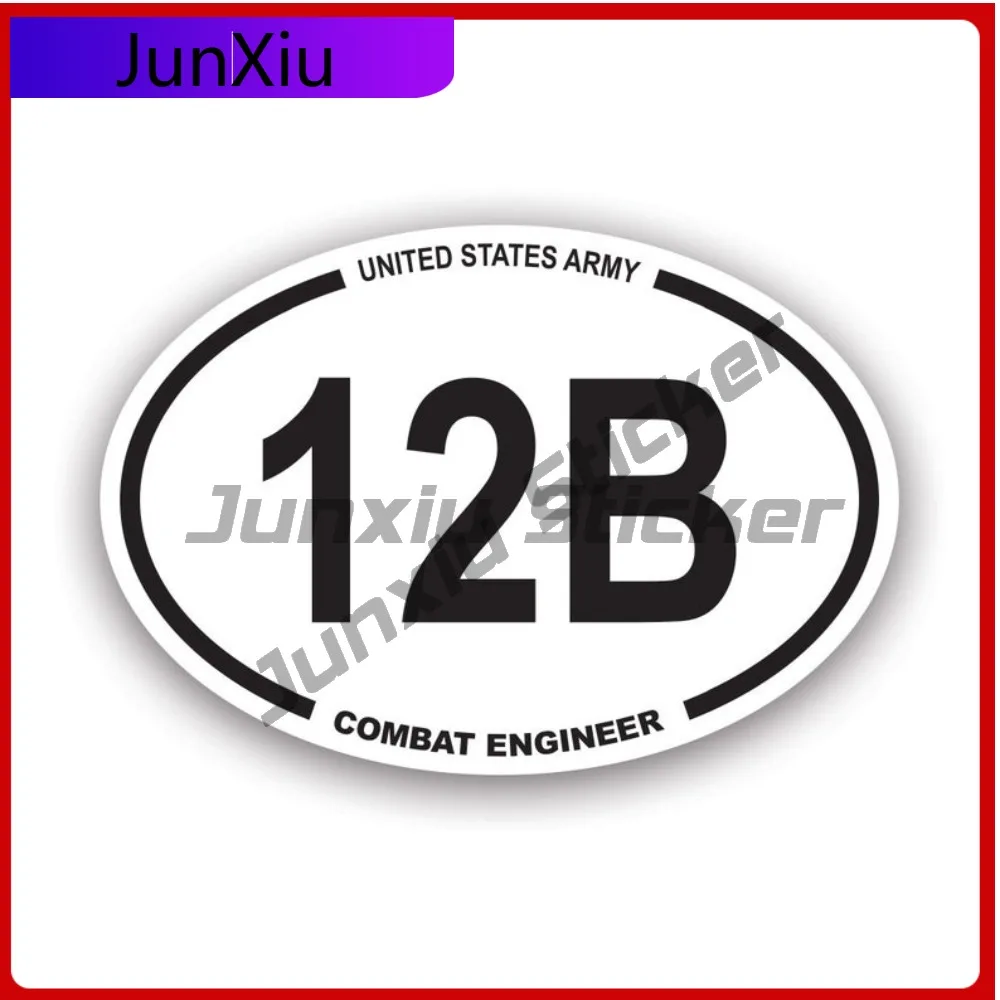 

Epic United States Army Mos 12b Combat Engineer Oval Sticker Uv Protected Decalsus Specialty Engineers Mobility Classic
