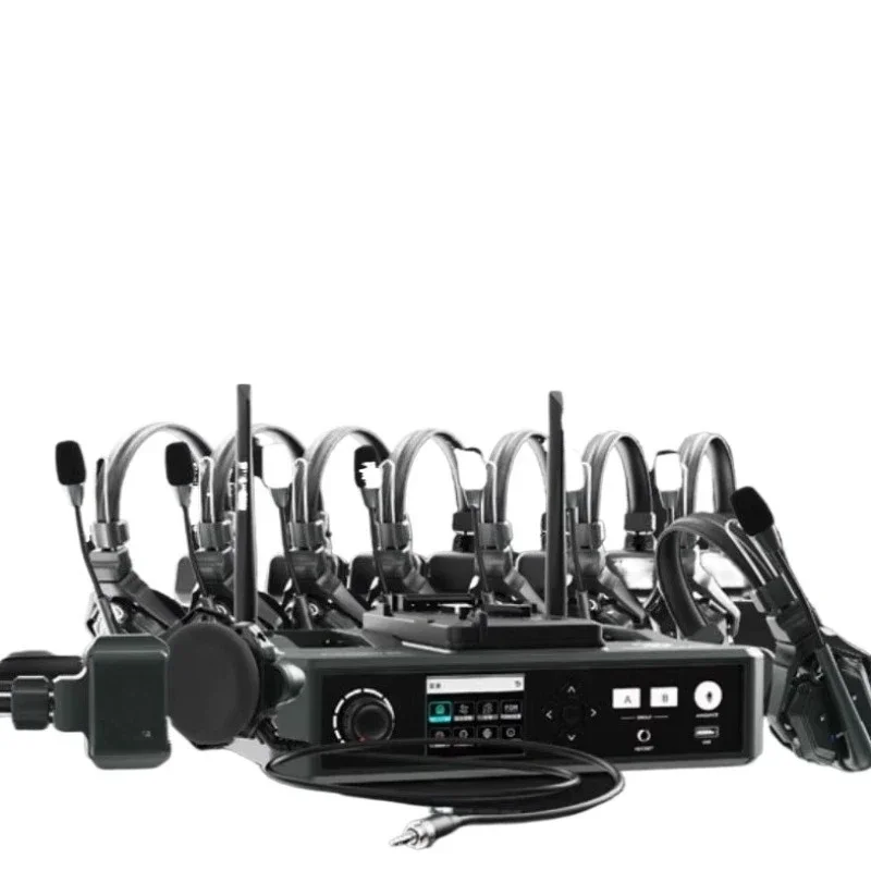 Head-mounted call system, , full-duplex multi-person call, one-to-eight with the main station