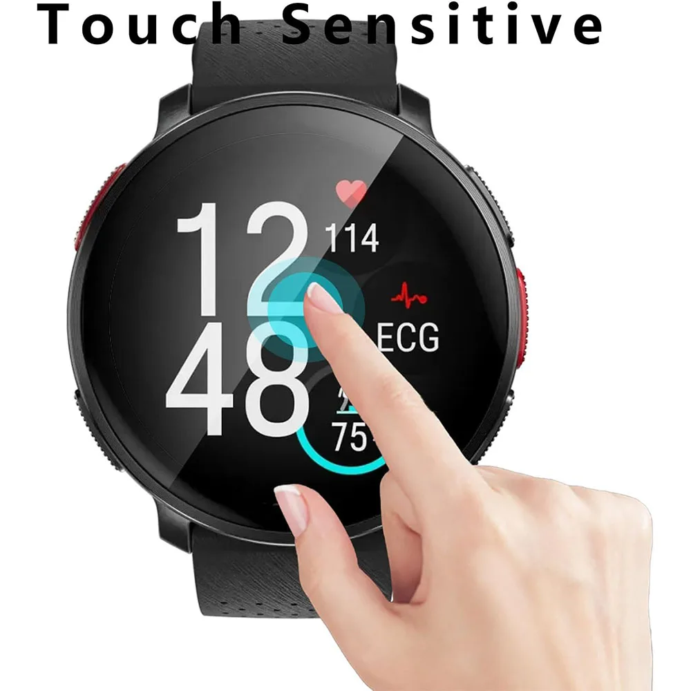 BEHUA Protect Film For Polar Vantage V3 Smart Watch Band Cover HD Clear Plating Soft PET PMMA Film 3D Curved Screen Protector