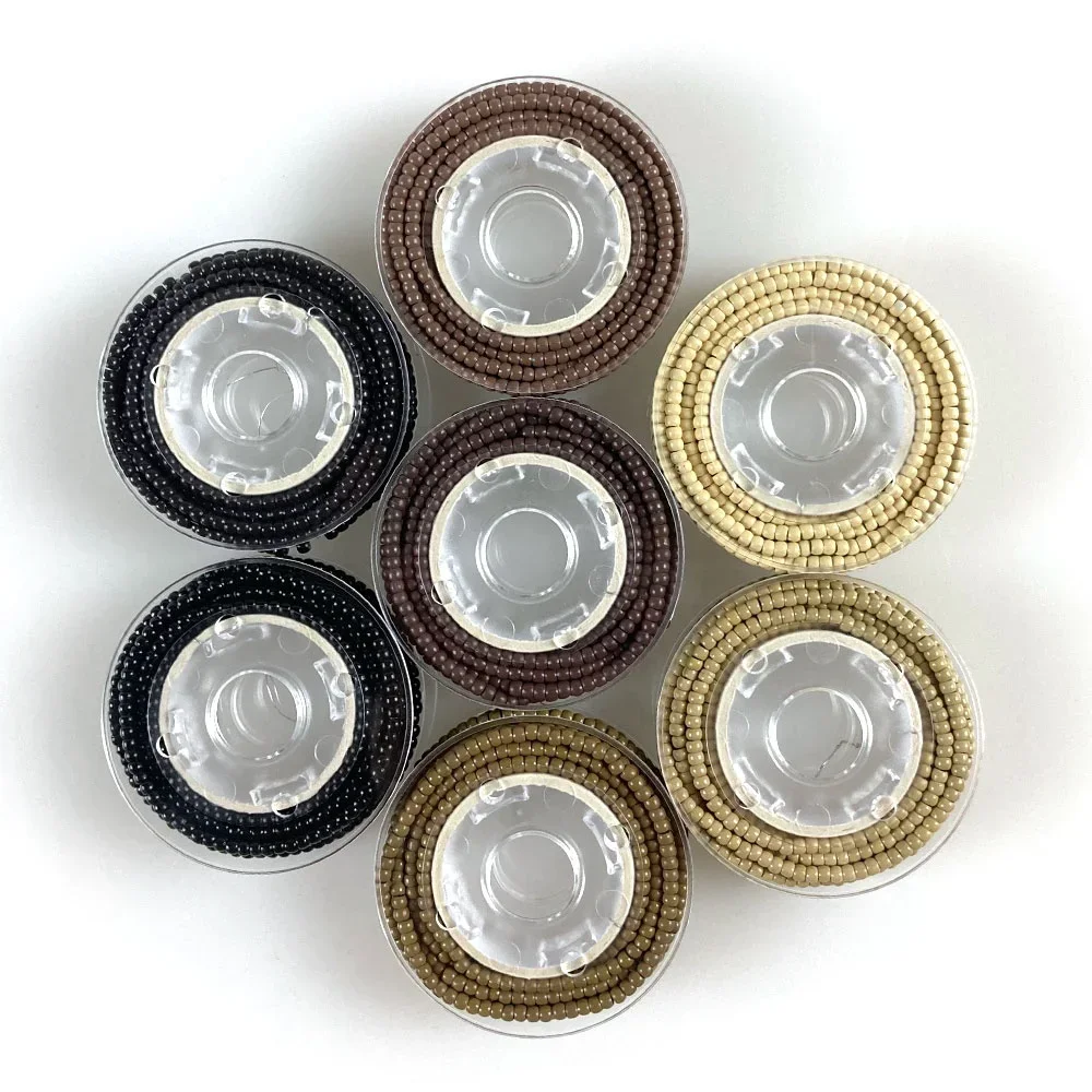 حلقات نانو نحاسية محملة مسبقًا 3 مم أدوات إطالة الشعر المبطنة بالسيليكون #4