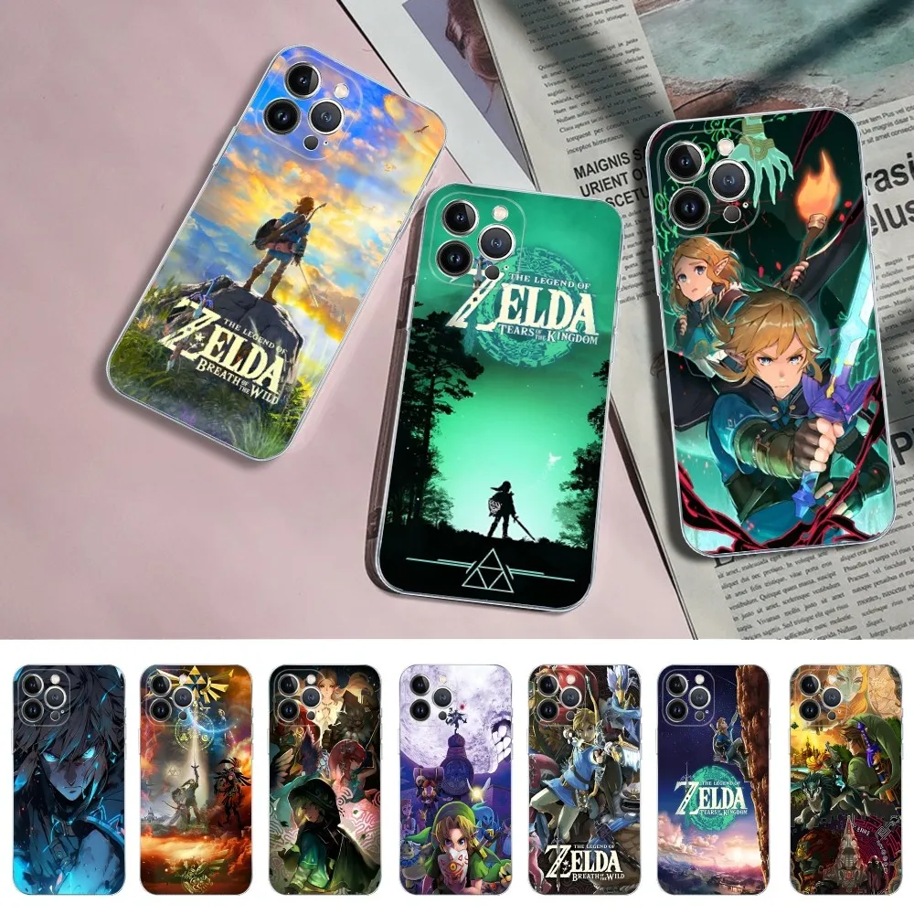 

Game Z-Zelda Mousepad For iPhone 15 13 14 Pro Max XS XR 12 11 Pro 13 Mini 6 7 8 Plus Clear Back Cover Capa