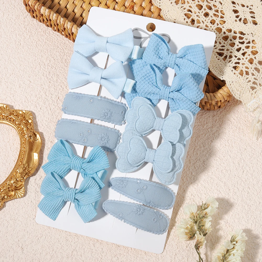 10/11/12 Stück/Set Mädchen Haarspangen mit Schleife, süße Schleifen-Haarspangen für Kinder, Baby-Geburtstagsdekoration, Haarspangen für Mädchen, Haar-Accessoires – Detail 7