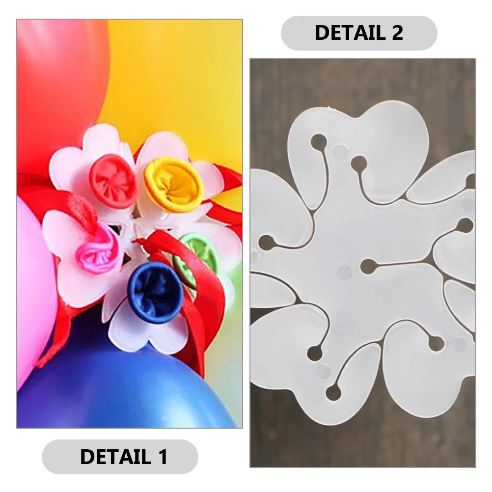 

100Pcs Balloon Clips Plastic Double Layer Single Layer for Arch Column Stand Garland Balloon Decoration Balloons Clip