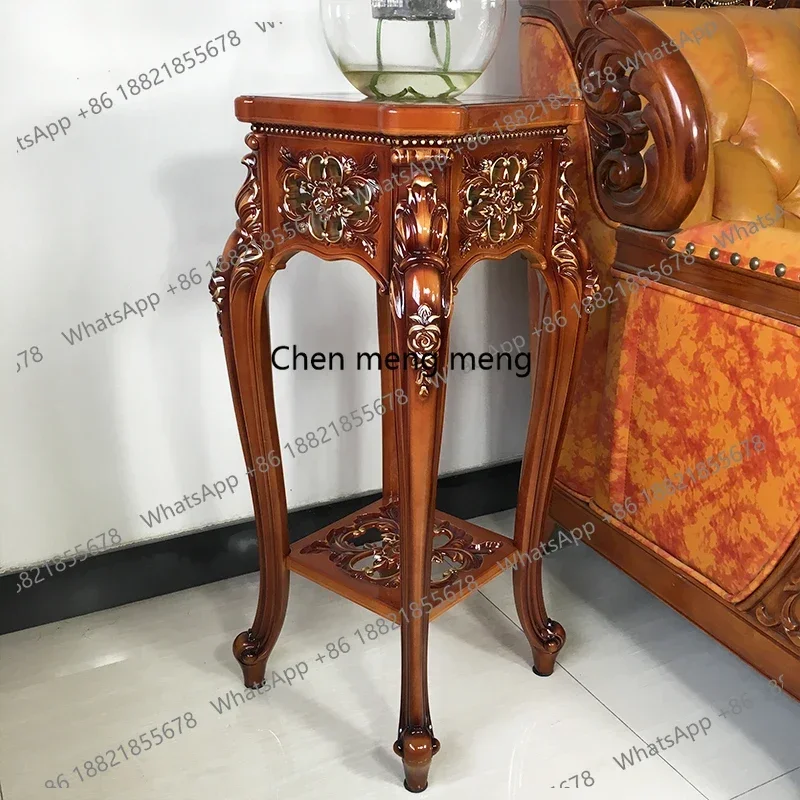 Z136 European flower stand living room multi-layer indoor floor-to-ceiling high-grade imitation solid wood green dill flower pot