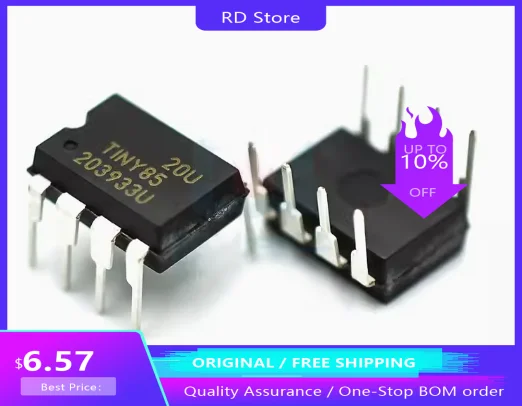 1-10PCs ATTINY85-20PU ATTINY85 20PU DIP-8 Chipset MCU Single-chip micro contrôleur