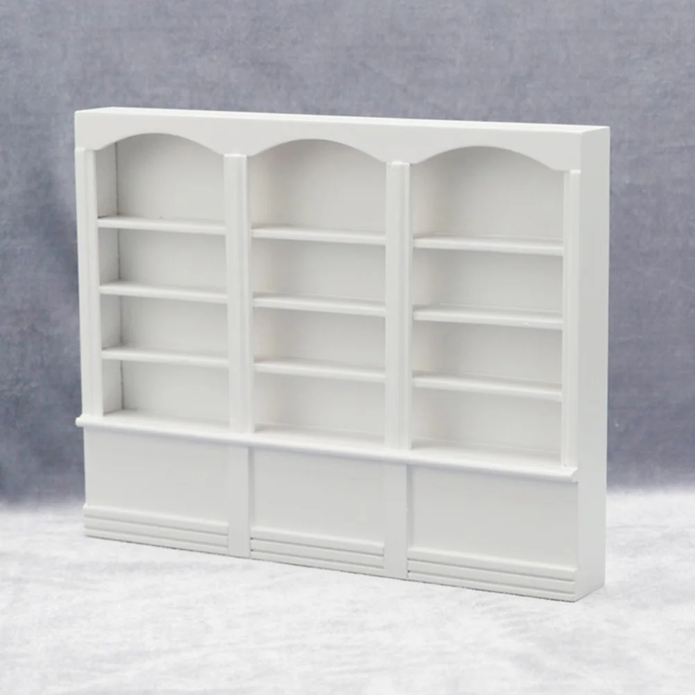 1pc Kreative Bücherregal Umweltfreundliche Mini Schrank Haus Dekoration Display Regal Mini Möbel Zubehör Dreifach Bücherregal