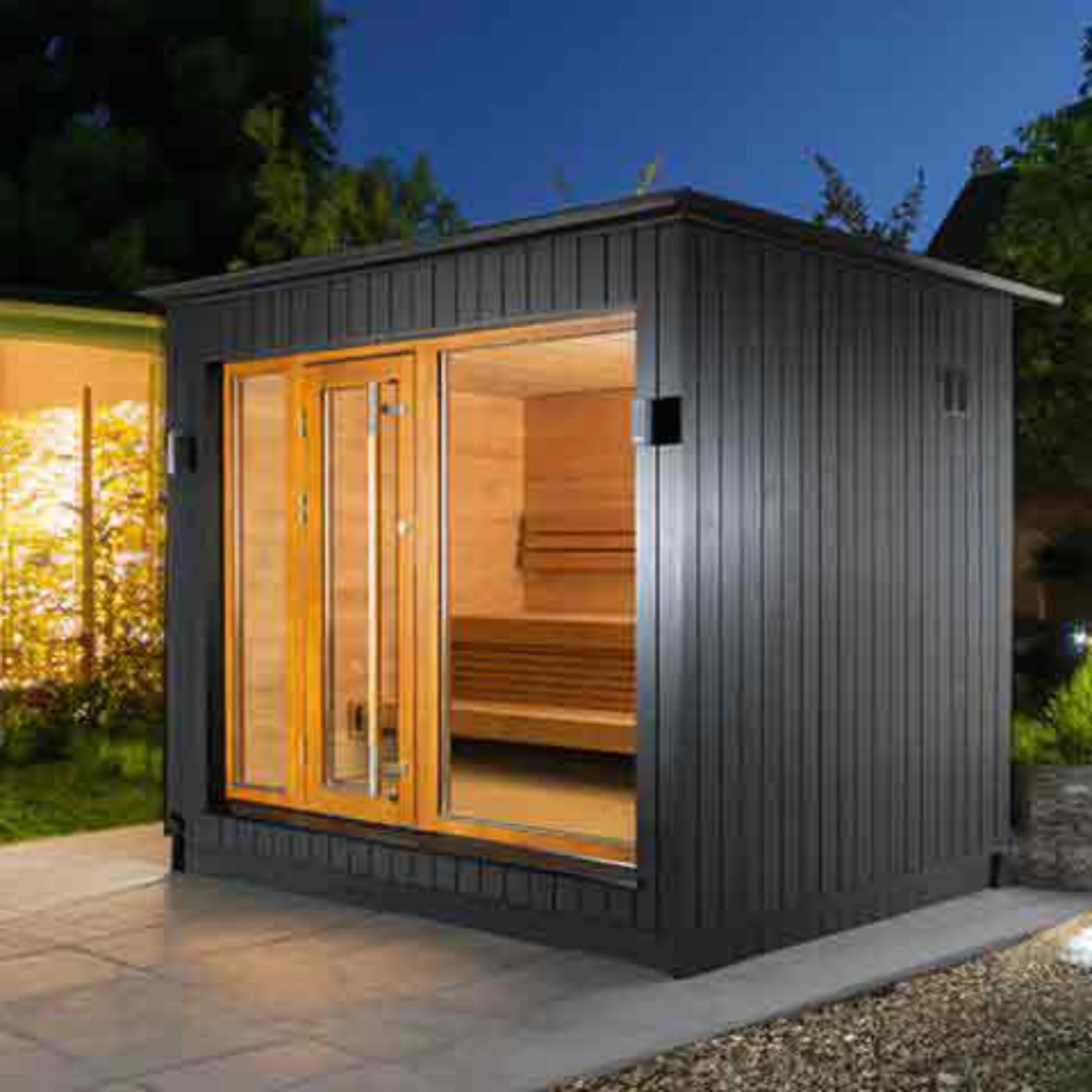 Outdoor SaunaOutdoor Electric Infrared Sauna Modern Red Cedar Dry Steam Sauna Free Customization Service For 4-6 People view 3