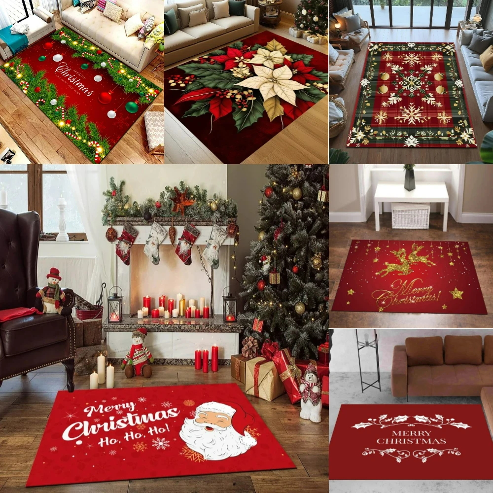 Schneeflocke Weihnachtsbaum Teppich Wohnzimmer Dekor Sofa Teppich Schlafzimmer Nachttisch Teppich Küche Esstisch Matte Bodenmatte Weihnachtsdekoration