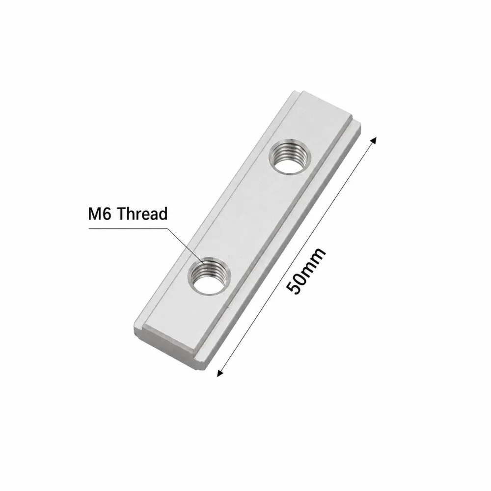 Aluminum Alloy Miter Track Jig M6 Double Groove Fixture Slot Slider Track Slot 19 T-Slot Slider Rail Bench Saw Guide