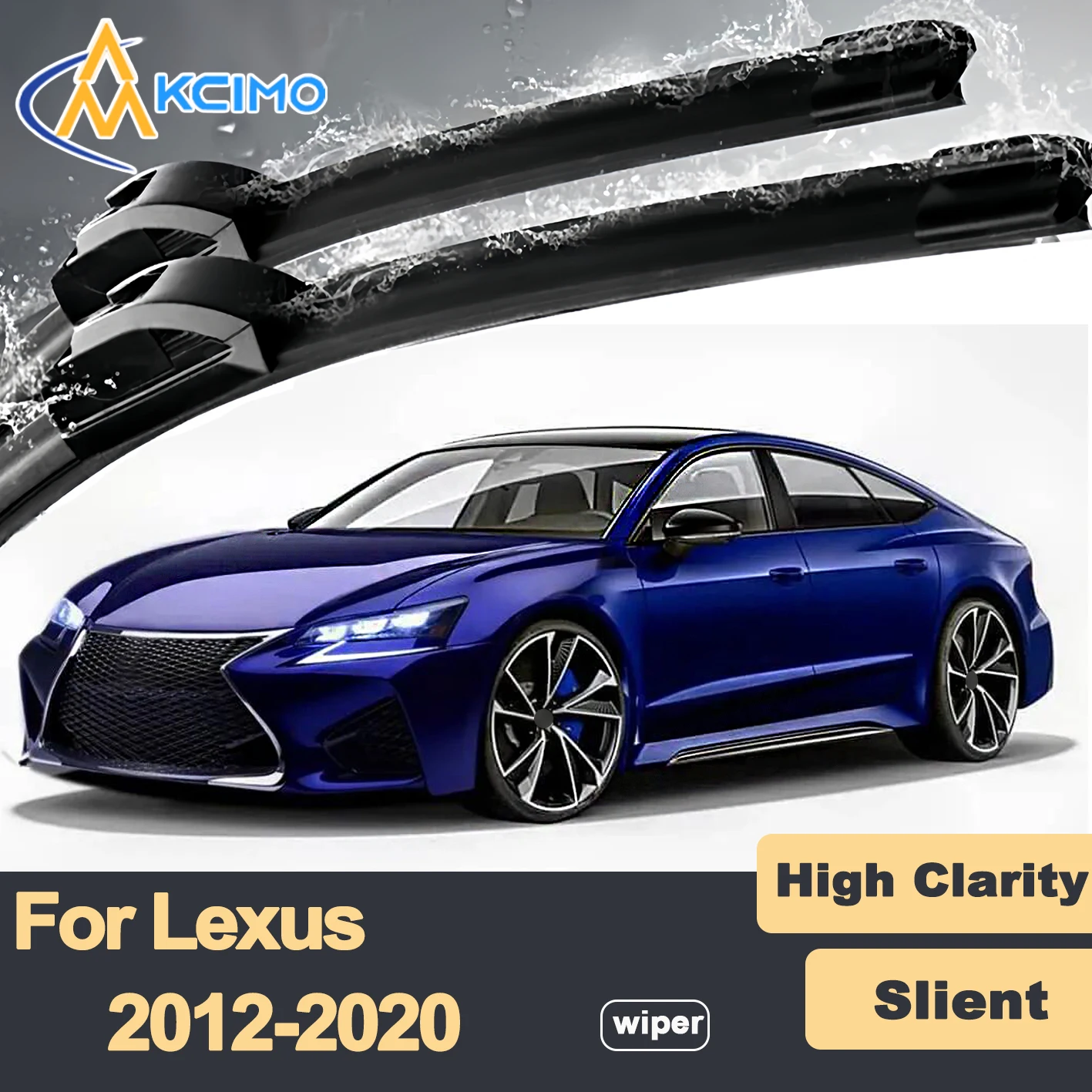 

Premium Rubber Durable Silent Windshield Wiper Blades 2pcs for Lexus GS L10 2012-2020 Front Wiper Blades Set