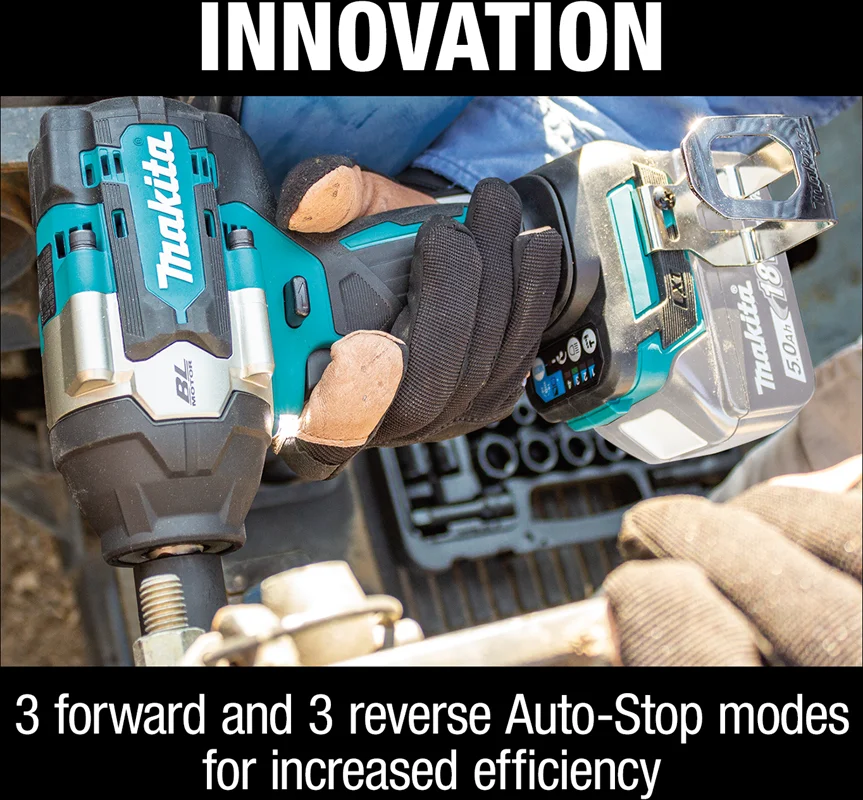 Makita DTW700 18V bezkartáčový elektrický utahovák Akumulátorová vrtačka/šroubovák Elektrické nářadí s vysokým točivým momentem Momentový klíč, dobíjecí - náhled 5