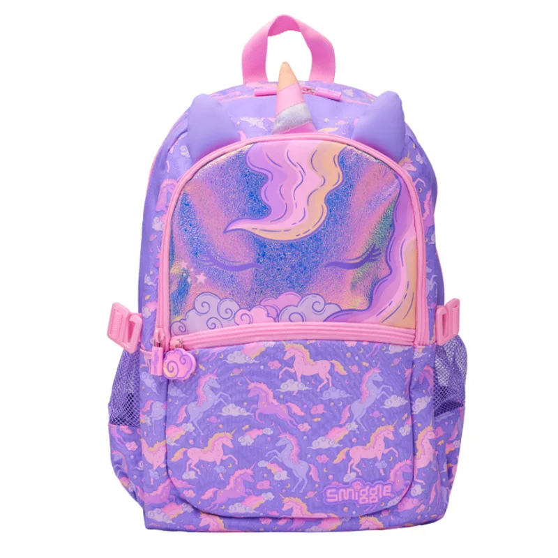 

Australian Smiggle Unicorn Girl Double Layered Lunch Box Large Capacity Backpack School Bag Primary School Kids Bag Toys Gifts
