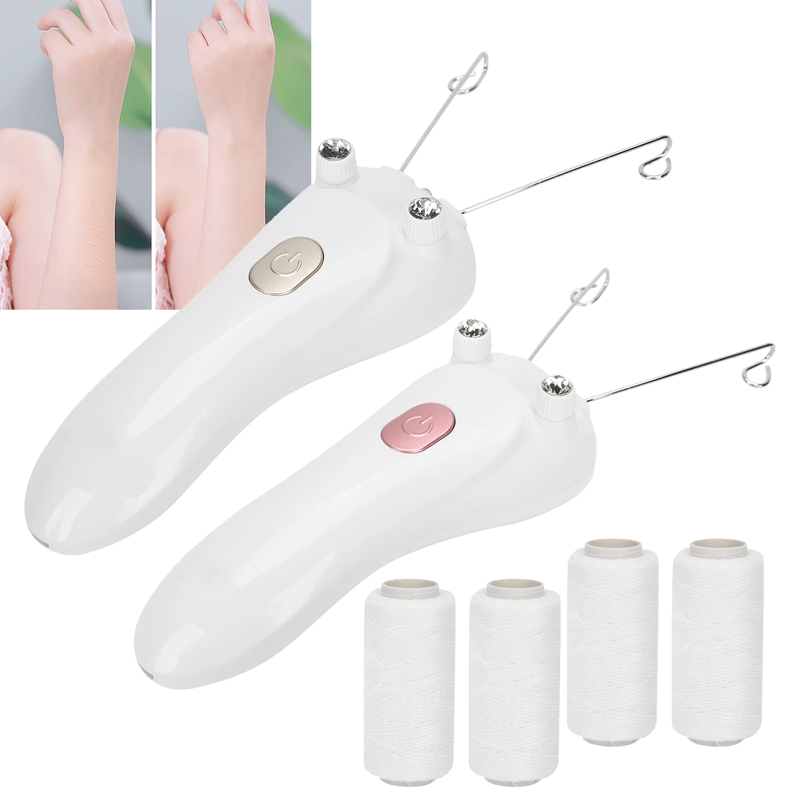 USB شحن الكهربائية القطن الموضوع لنزع الشعر الوجه الجسم آلة إزالة الشعر جهاز آلة لنزع الشعر الوجه #1