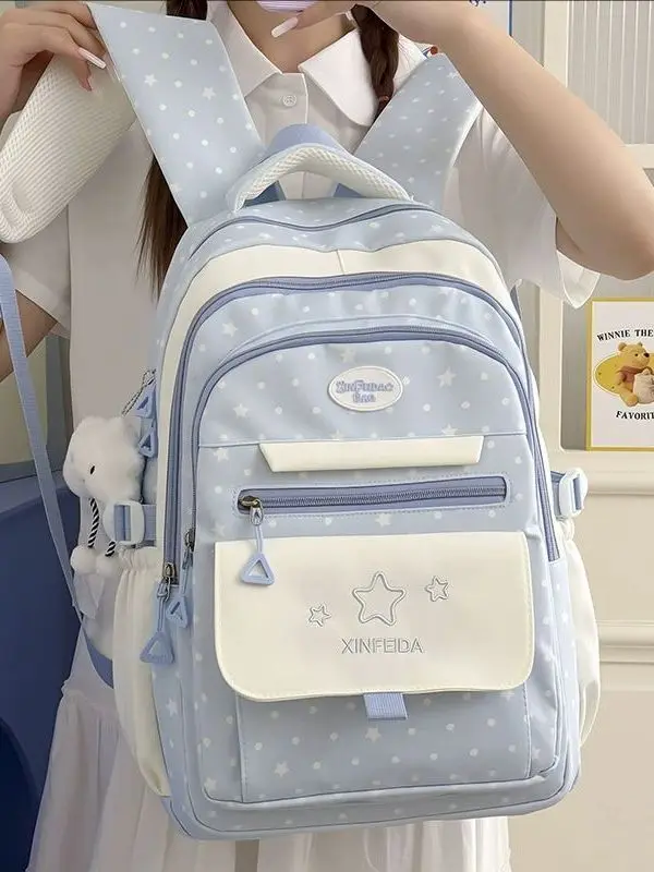 High Capacity Good Looking Japanese Style High School Backpack Women's College Student Simple Match Computer Backpack