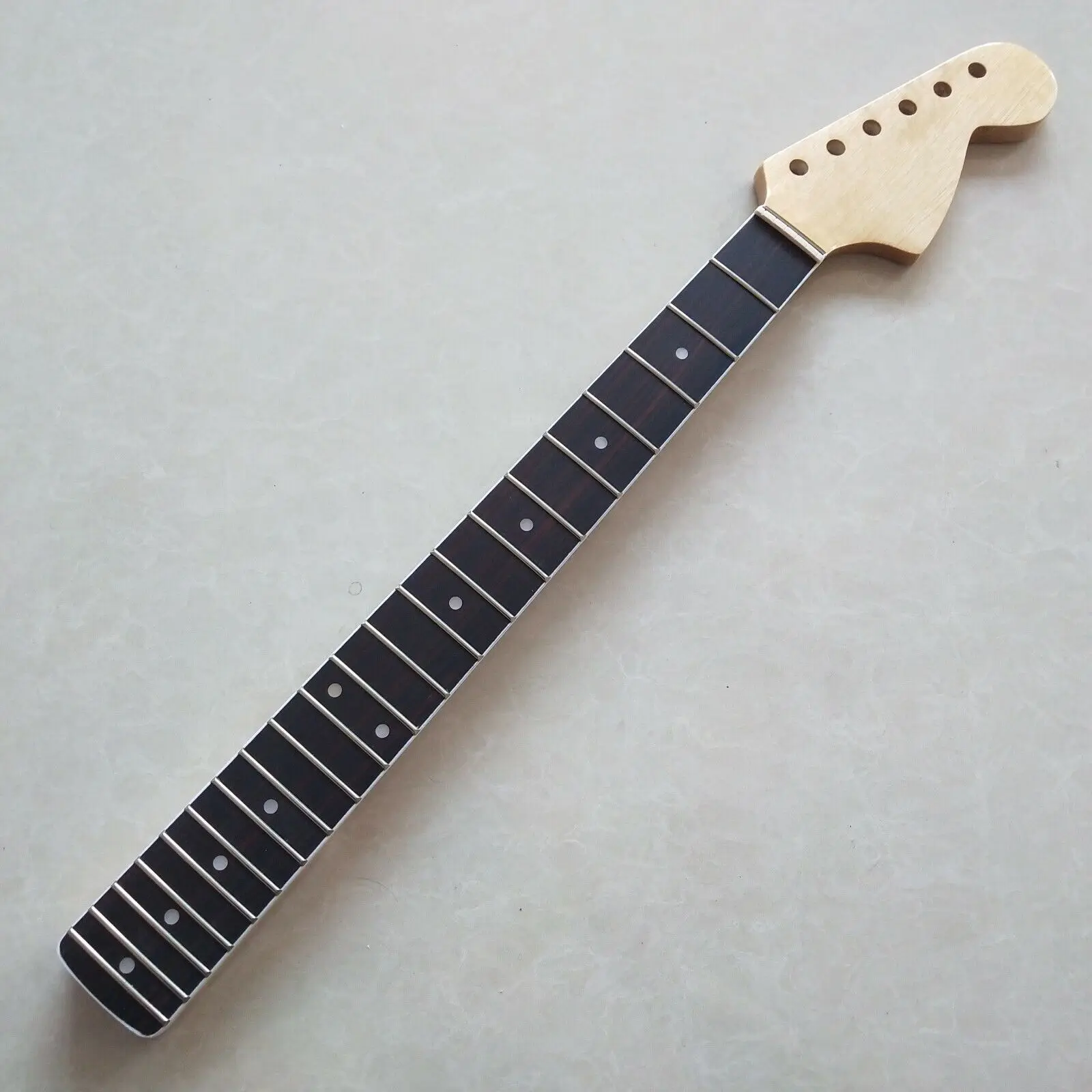 DIY Big head Guitar Neck Parts 21 fret 25.5inch Maple Rosewood Fretboard Inlay