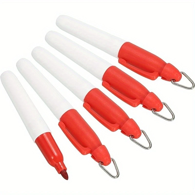 5/10 Stück Mini-Permanentmarker, Golfball-Markierungsstift mit Schlüsselanhänger-Clip für Büro, Besprechungen, Outdoor-Aktivitäten, Schule, 7 Farben – Detail 3