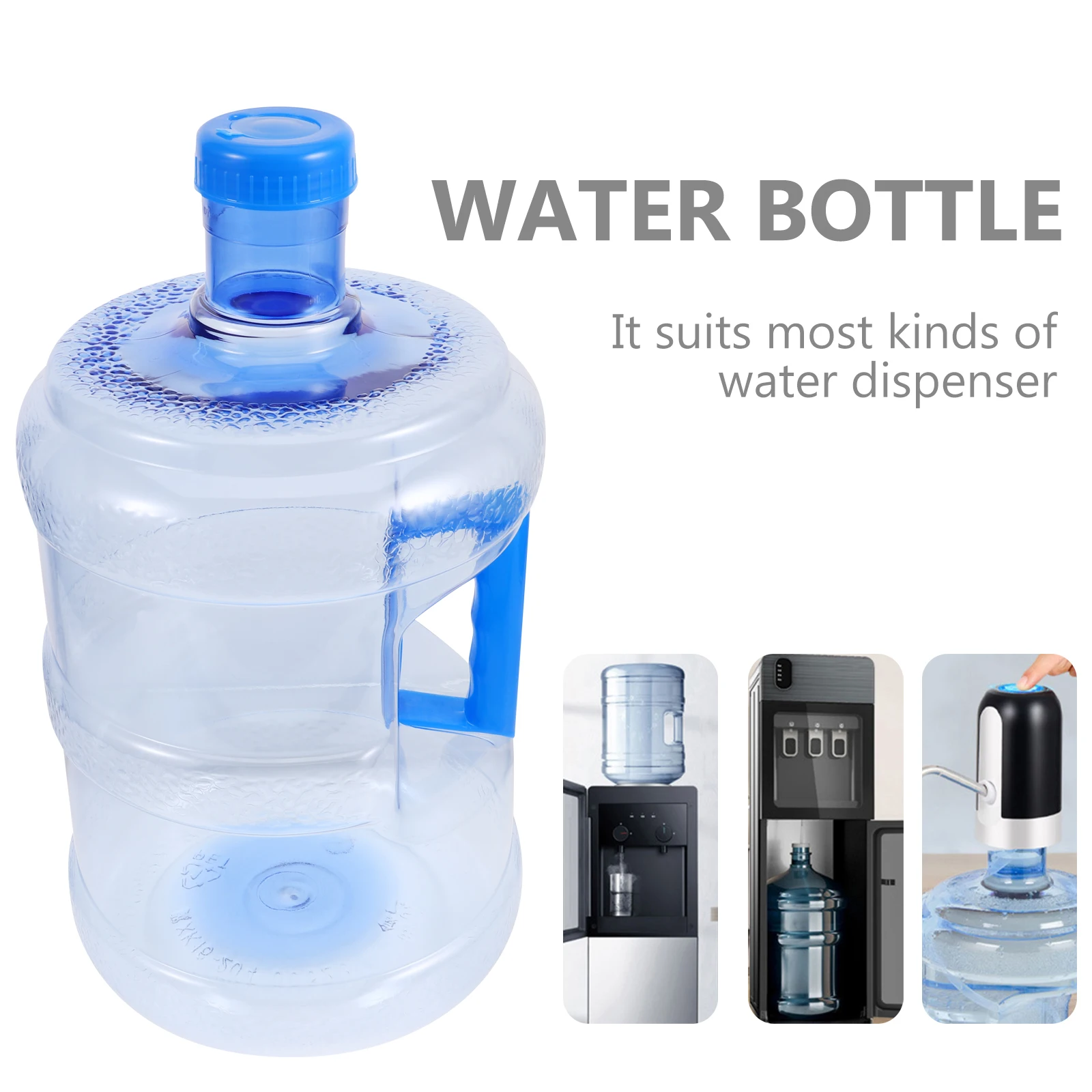 

1pc Plastic Water Bucket Heat Resistant Handle Multifunctional Storage Container for Home Office Use Safe PC Material