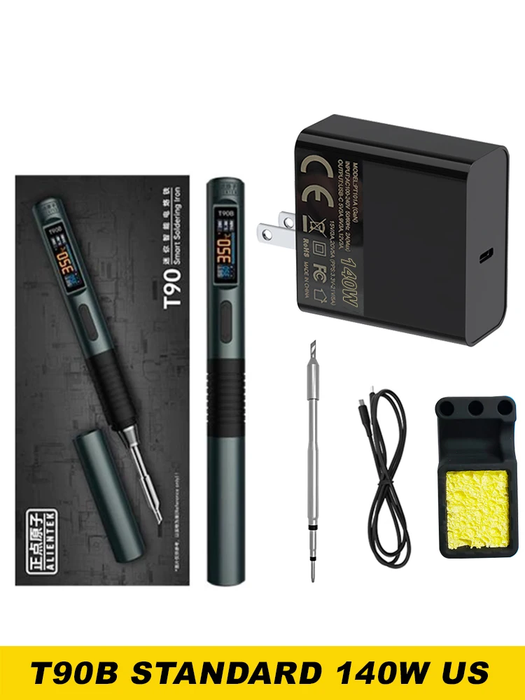 ALIENTEK T90 Smart Lötkolben 140 W Tragbare Digital Display Automatische Schlaf PCB Präzision Lötkolben Reparatur Tool Kit