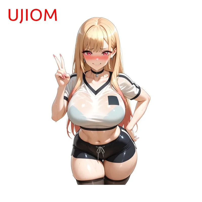 UJIOM Trendy Big Chest Marin Kitagawa Wall Sticker Standing Posture Lively Decal Creative Personality Amusing Wallpapers