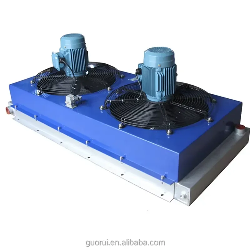 Direct Sale Hydraulic Air Cooled Oil Cooler Car Radiator Double Dc Fan Aluminum Plate-fin Heat Exchanger
