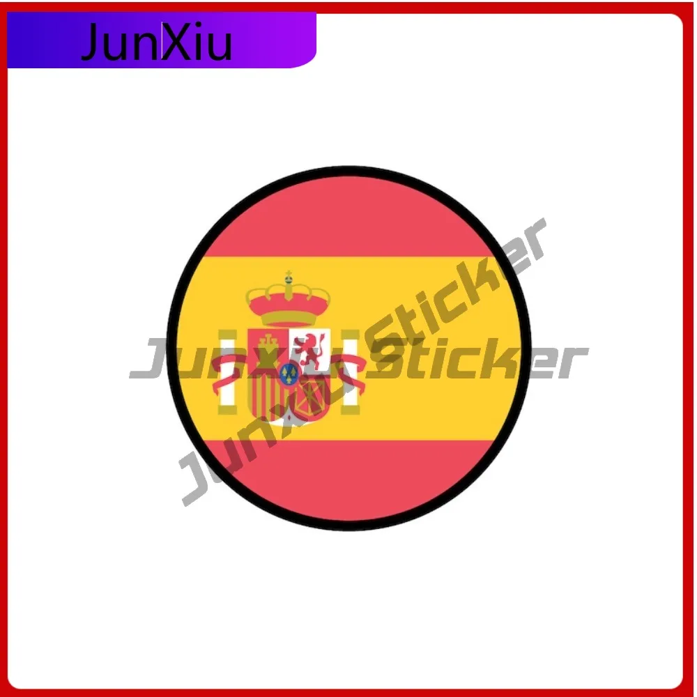 

Spain Badge Circle Cool Truck Durable Accessory Decal Sticker UV Resistant Car UV Resistant Accessory Cool Stylish UV
