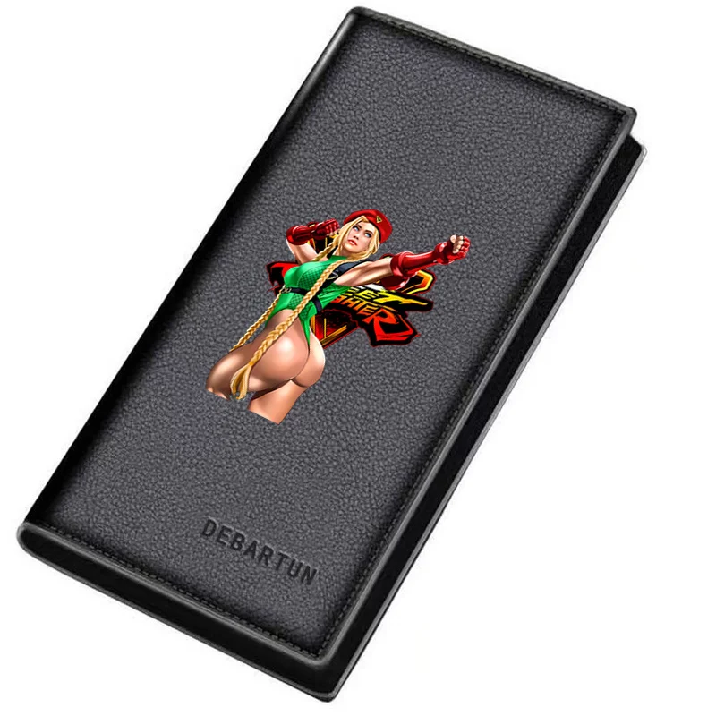 Fighter figure action pose green clothes Men's Long Wallets Business Stylish Printing Design Casual Use Christmas Valentine's Fa