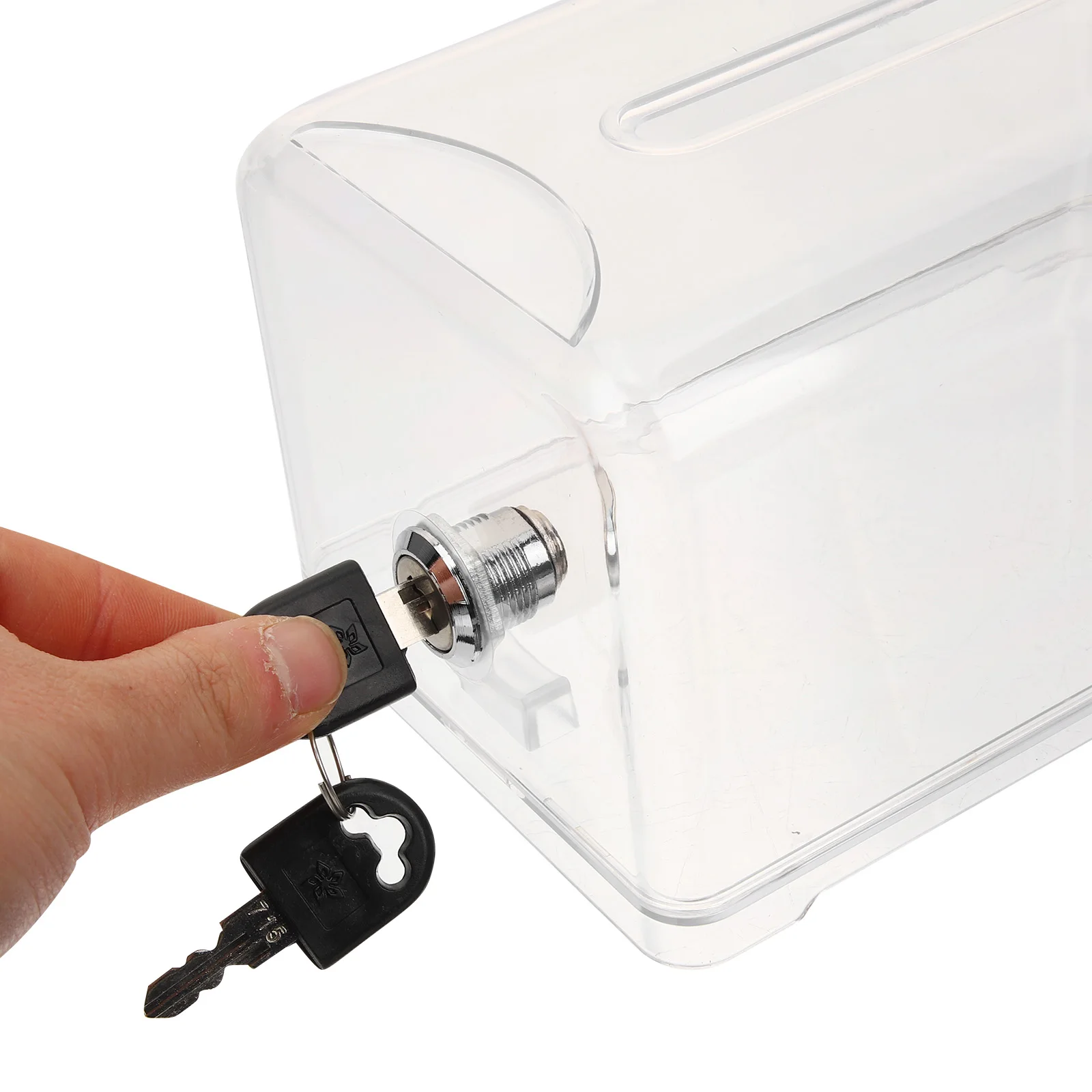 

1 Set Business Cards Holder Multifunctional Storage Box Card Stand For Office Conference Desktop Case With Lock Large Capacity