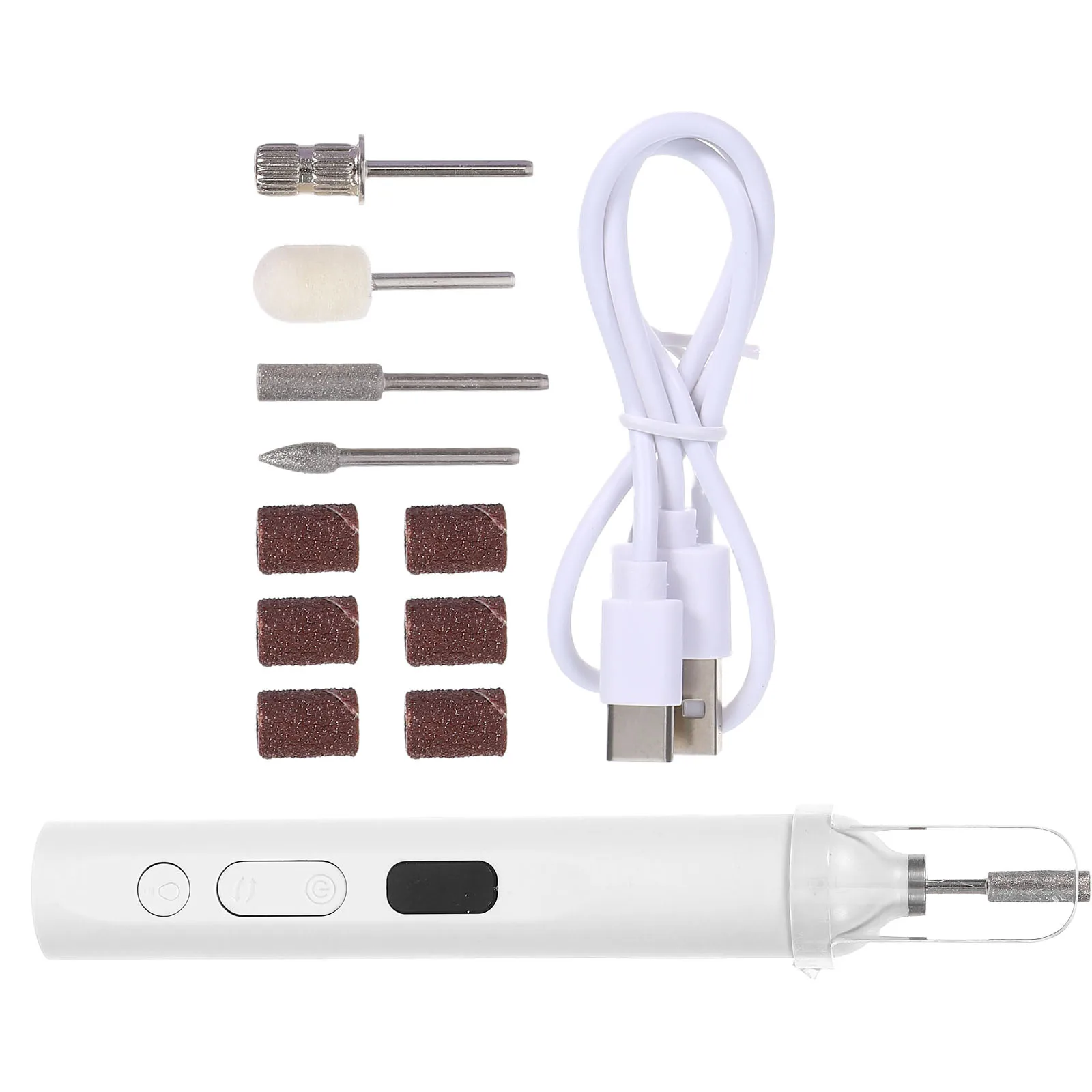 

2-in-1 Electric Nail Drill Machine with Built-in Light Nail Grinder Pen for Fast Drying Filing Portable Manicure Tool Kit Women