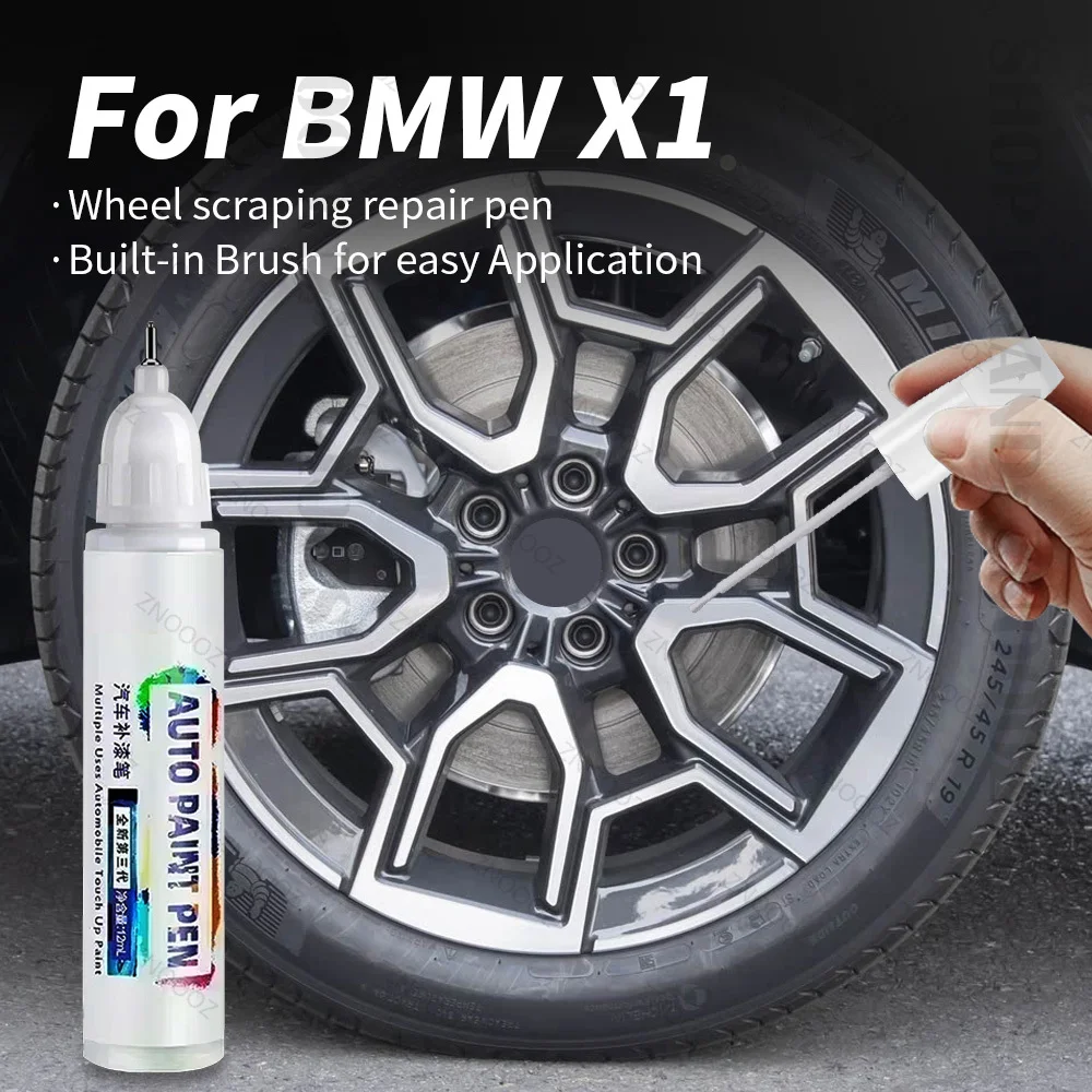 For BMW X1 Touch Up Paint Wheel Repair Kit Quick And Easy Wheel Scratch Repair Rim Paint For Car Wheel Repair Grey Silver Black